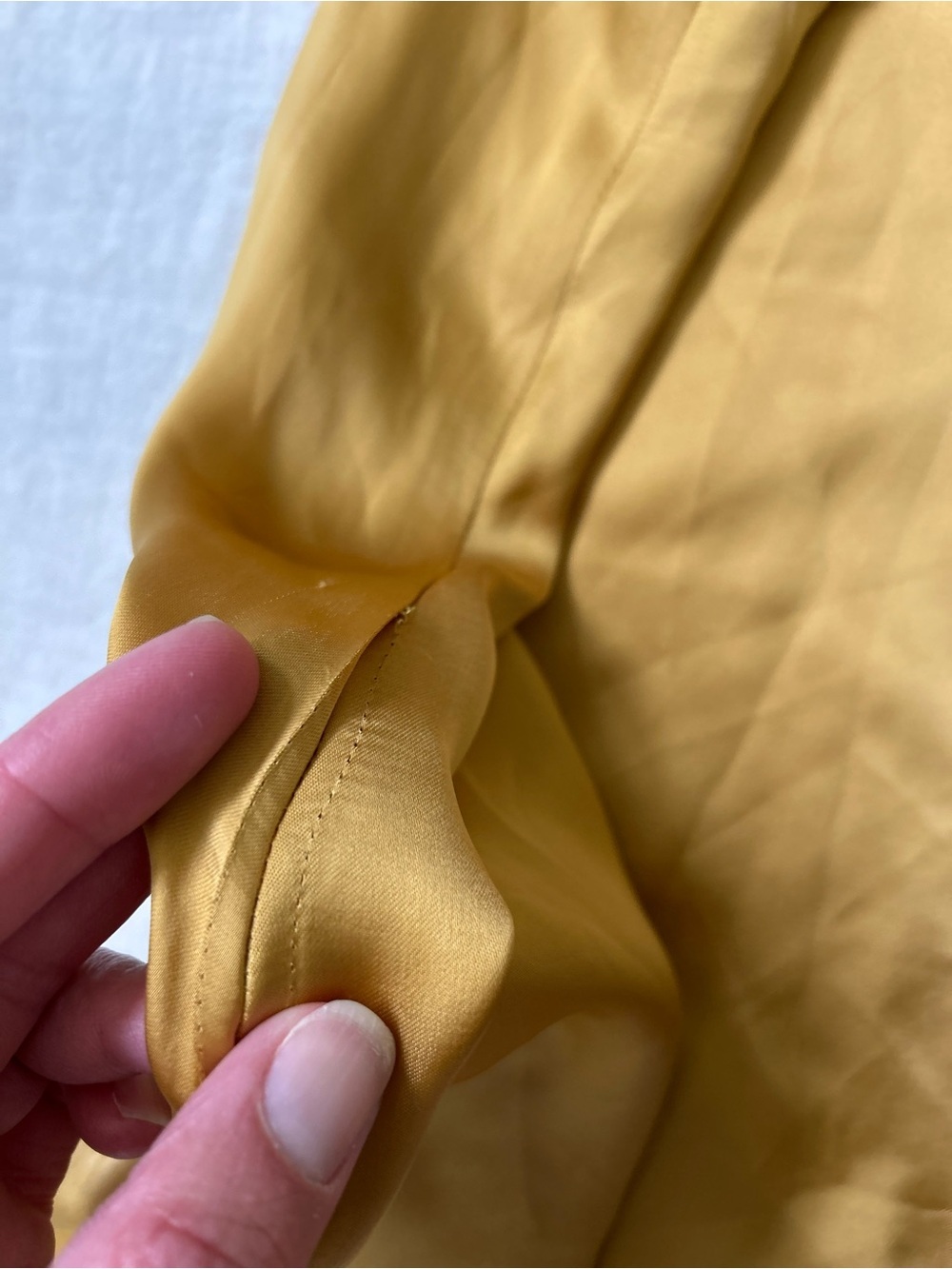 Wilfred Mustard Yellow Satin Mini Dress - Picture 6 of 6